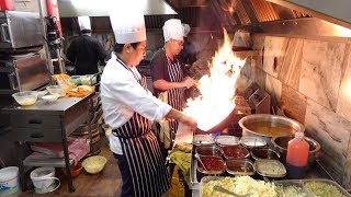 The Heat of the IndoChinese Wok Masters Kitchen on a Very Busy Saturday Night in Indian Restaurant [upl. by Newob16]