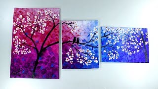 Simple 3 PIECE Painting using Sponge [upl. by Engelhart]