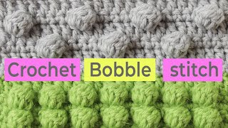 Crochet easy bobble stitch [upl. by Nivets]