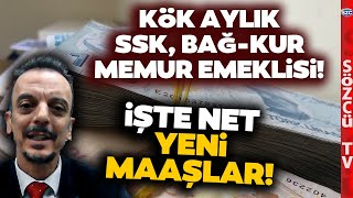 SGK Uzmanı Emeklilerin Net Zamlı Maaşını Hesapladı Kök Aylık SSK BağKur Memur Emeklisi [upl. by Hada]