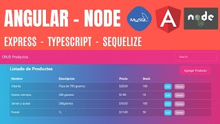 CRUD Angular  Node  Express  TypeScript  Sequelize amp MySQL [upl. by Nnawtna163]