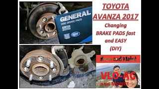 Toyota Avanza DIY  Changing Brake Pads Fast and Easy [upl. by Locin]