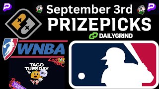 Prize Picks Props MLB amp WNBA Sep 3rd [upl. by Nirre66]