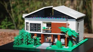 Giant LEGO Modern Vacation Mansion MOC⎪Full WalkThrough amp Tour JIMBRICKED [upl. by Down]