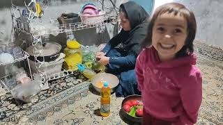 Farideh Prepares a Meal While Sadegh and His Family Help His Brother Abouzar Build His House 🏡👷‍♂️ [upl. by Idihsar]