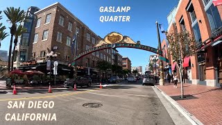 San Diego California  Gaslamp Quarter  Walking Tour  4K  2024 [upl. by Samal579]