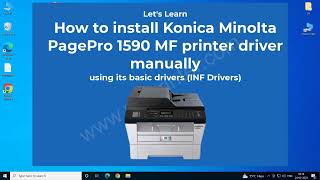 How to install a printer driver for your Konica Minolta device [upl. by Donia]