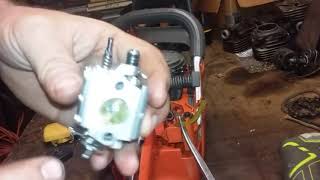 HOW TO Husqvarna 340 345 346xp 350 351 353 carburetor replacement [upl. by Stevy]