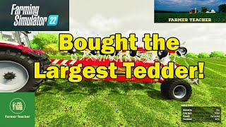 FS 22 Equipment the Largest FS 22 Tedder on Farming Simulator 22 [upl. by Novek]