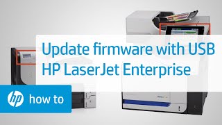 Using a USB Drive to Update the Firmware  HP LaserJet Enterprise Printers  HP Support [upl. by Enymsaj193]