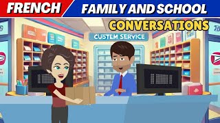 French Speaking Practice  School and Family Conversations [upl. by Notsa281]