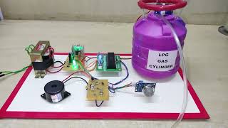 LPG Gas Leakage Detector  Automatic LPG Cylinder Valve Closing and Alarm  Project [upl. by Winchester]