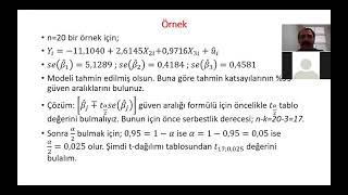 3 Ders Çoklu Regresyon Güven Aralıkları Video1 [upl. by Bautista822]