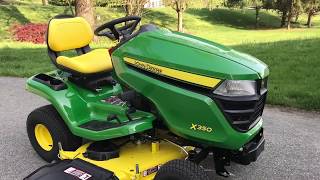 2019 John Deere X350 Riding Lawn Tractor Mower Review and Walkaround [upl. by Denni958]