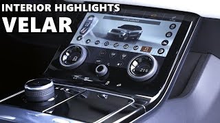 Range Rover Velar Interior Highlights and Features [upl. by Sirraj]