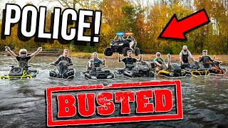 Abandoned GOLF COURSE on FOUR WHEELERS COPS BUST US [upl. by Mezoff850]