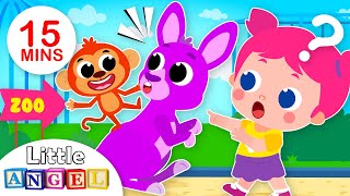 Were Going to the Zoo Animals Song More Kids Songs by Little Angel [upl. by Nisay979]