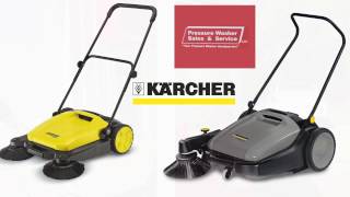 Kärcher WalkBehind Floor Sweepers amp Push Sweepers Demonstration [upl. by Fillbert]