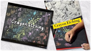 CRAYON ETCHING  Artworks  How to make a drawing in Crayon Etching Very Simple and Easy [upl. by River]