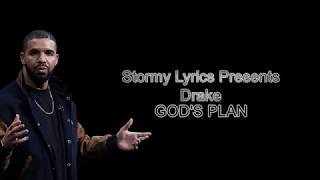 Drake  Gods Plan lyric video [upl. by Joana386]