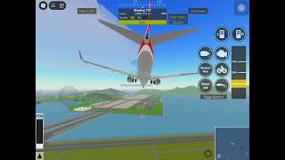 landing a plane roblox aviation pilottrainingflightsimulator [upl. by Novah]