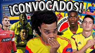 LOS CONVOCADOS DE ECUADOR 🇪🇨 COLOMBIA 🇨🇴 [upl. by Carlstrom]