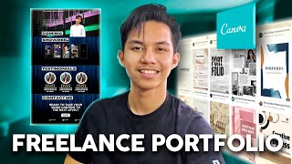 Freelance Portfolio How To Create It For Free Using Canva [upl. by Sinnal67]