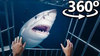 SHARKS in 360°  VR  4K 😧 [upl. by Yenduhc]