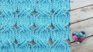 Point turquoise croisé tricot [upl. by Euqinobe]