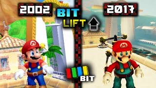 Super Mario Sunshine 2002 vs 2017 Graphics  Bit Lift TetraBitGaming [upl. by Carlos178]