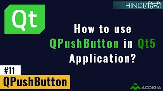 QPushButton  How to set Text Icon Create Toggle Button Create Menu Button Qt C Tutorial 11 [upl. by Cornie]