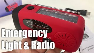 Hand Crank Dynamo Solar Emergency NOAA Weather Radio Review [upl. by Daitzman]