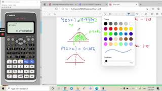 Find z score for normal distribution using calculator Classwiz [upl. by Royd955]