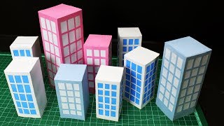 How to make Paper Building  school project work [upl. by Nickles]