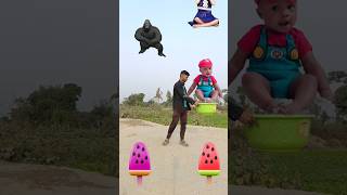 Flying crying babies Catching vs hen lizard vs cute boudi Funny vfx magic shorts [upl. by Eartha]