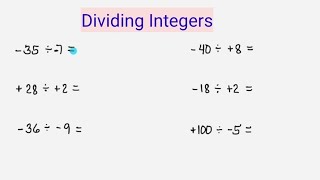 Dividing Integers [upl. by Jefferson571]