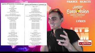 🌎FRANCE REACTS EUROVISION JUNIOR SPAIN 2024 FRANCE LYRICS🌎 [upl. by Viviyan]