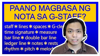 MUSIC 4 Pagbasa ng Nota sa Gclef o Treble Clef │ How to Read Musical Notes in Filipino [upl. by Spiegelman]