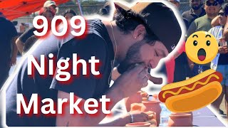 PT 1  Hot Dog Eating Contest 909 Night Market Pomona CA food eatingchallenge foodchallenge [upl. by Ladnek]