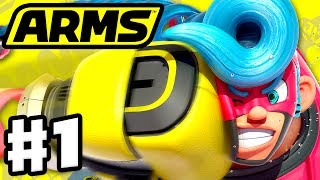 ARMS  Gameplay Walkthrough Part 1  Spring Man Grand Prix Nintendo Switch [upl. by Darcee287]