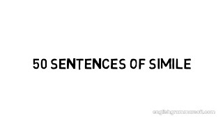 Sentence using Simile 50 Examples [upl. by Andree]