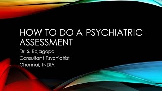 Psychiatry Lecture How to do a Psychiatric Assessment [upl. by Suriaj153]