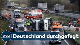 STURM SABINE Wie ein gewaltiger Orkan ohne große Schäden durch Deutschland braust [upl. by Nahtanoj]