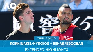 KokkinakisKyrgios v BeharEscobar Extended Highlights 3R  Australian Open 2022 [upl. by Mathian332]