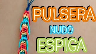 ► PULSERA macrame en nudos ESPIGA  Pulseras de hilo ENCERADO ◄ [upl. by Everest]