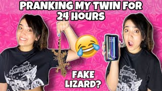 PRANKING MY TWIN FOR 24 HOURS 😂  Chinki Minki [upl. by Shaper]