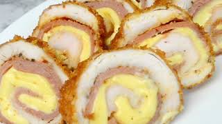 Chicken Cordon Bleu with White Sauce [upl. by Parette]