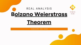 BolzanoWeierstrass Theorem  Real Analysis [upl. by Akiem]