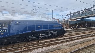 DOUBLE MAINLINE STEAM 60007 SIR NIGEL GRESLEY AND 44871 at doncaster 161124 [upl. by Rosemari]