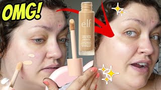 elf Halo Glow Liquid Filter  WEEKLY WEAR Oily Skin Review [upl. by Andre]